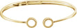 14K Gold Round Natural Diamond Circle Hinged Cuff Bracelet - Yellow Gold