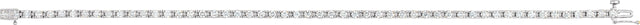 14K Gold Round Natural Diamond Line Bracelet – 2.2mm Stones - White Gold - view 2