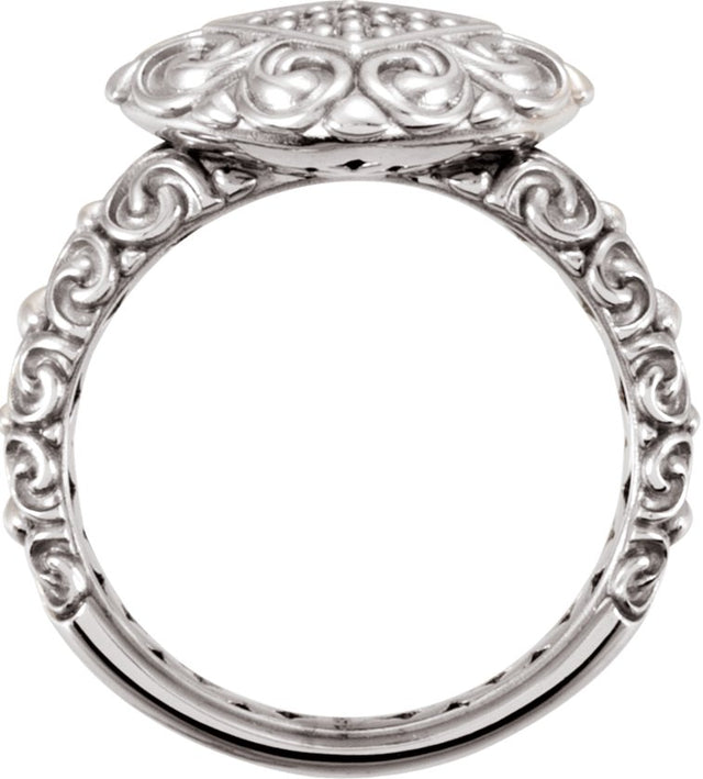 14K Gold Round Natural Diamond Sculptural Ring - view 2