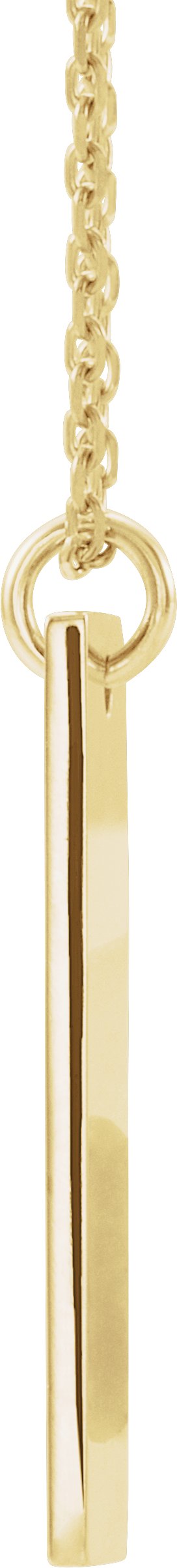 14K Gold Round Natural Diamond Accented Bar Cross Necklace or Pendant - Yellow Gold - view 2