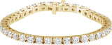 14K Gold Round Lab-Grown Diamond Line Bracelet – 3.9mm Stones - Yellow Gold