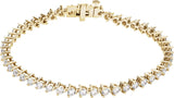 14K Gold Round Lab-Grown Diamond Line Bracelet – 4 3/4 CTW - Yellow Gold