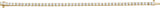 18K Gold Round Natural Diamond Line Bracelet – 3.4mm Stones - Yellow Gold - view 2