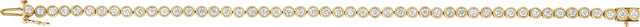 14K Gold Round Natural Diamond Line Bracelet II - Yellow Gold - view 2