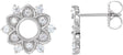 Platinum Round Natural Diamond Accented Earrings II