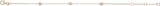 14K Gold Round Natural Diamond Bezel-Set Station Bracelet - Rose Gold - view 2