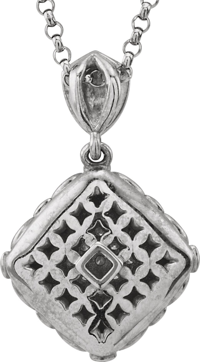 14K Gold Round Natural Diamond Sculptural Necklace or Pendant - view 3