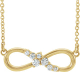 14K Gold Accented Infinity-Inspired Necklace - Yellow Gold