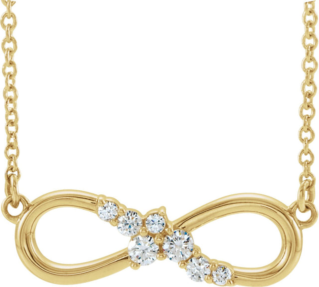 14K Gold Accented Infinity-Inspired Necklace - Yellow Gold