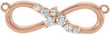 14K Gold Accented Infinity-Inspired Necklace - Rose Gold