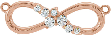 14K Gold Accented Infinity-Inspired Necklace - Rose Gold