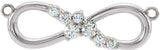 Platinum Accented Infinity-Inspired Necklace