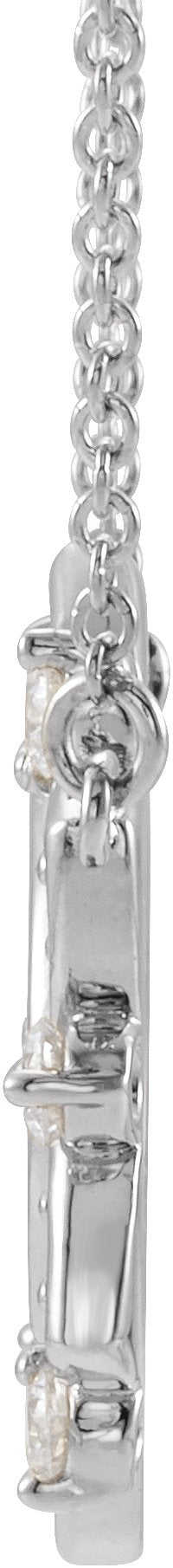 14K Gold Accented Necklace – 17.6x16.9mm - White Gold - view 2