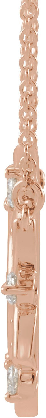 14K Gold Accented Necklace – 17.6x16.9mm - Rose Gold - view 2
