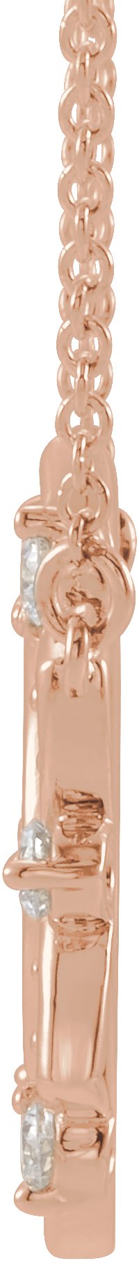 14K Gold Accented Necklace – 17.6x16.9mm - Rose Gold - view 2