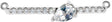 Platinum Pear Lab-Grown Diamond Accented Bar Necklace