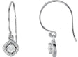 14K Gold Round Natural Diamond Halo-Style Earrings – 3.4-6.3mm Stones - White Gold