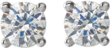 14K Gold Lab-Grown Diamond Round 4-Prong Cocktail-Style Stud Earrings – 2.5-6.3mm Stones - White Gold - view 2