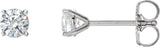 14K Gold Natural Diamond Round 4-Prong Cocktail-Style Stud Earrings - White Gold
