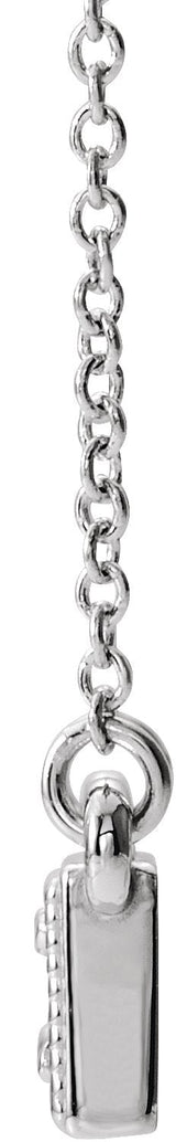 14K Gold Round Lab-Grown Alexandrite Three-Stone Bar Necklace - White Gold - view 2