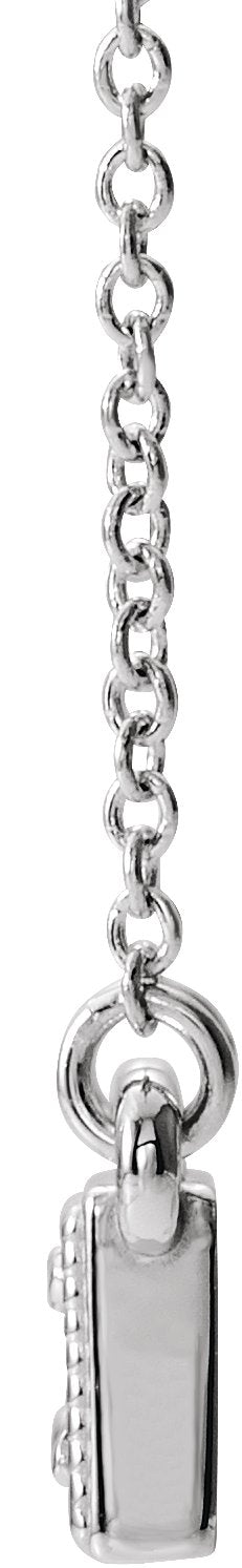 14K Gold Round Lab-Grown Alexandrite Three-Stone Bar Necklace - White Gold - view 2