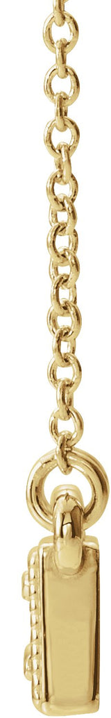 14K Gold Round Lab-Grown Alexandrite Three-Stone Bar Necklace - Yellow Gold - view 2