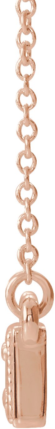 14K Gold Round Lab-Grown Alexandrite Three-Stone Bar Necklace - Rose Gold - view 2