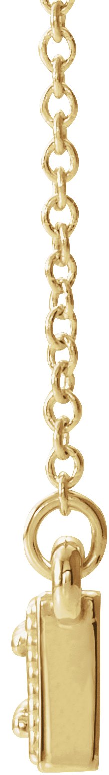 14K Gold Round Lab-Grown Emerald Three-Stone Bar Necklace - Yellow Gold - view 2