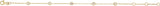 14K Gold Round Natural Diamond Bezel-Set Station Bracelet – 2.3mm Stones - Yellow Gold - view 2