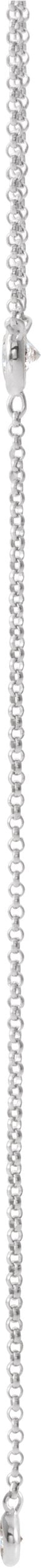14K Gold Round Natural Diamond Bezel-Set Y Necklace - White Gold - view 2