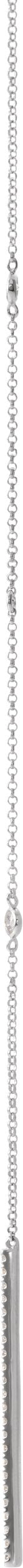 14K Gold Round Natural Diamond Bar Y Necklace VI - White Gold - view 2