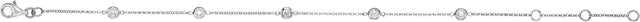 14K Gold Round Natural Diamond Bezel-Set Station Bracelet – 2.3mm Stones - White Gold - view 2