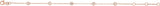 14K Gold Round Natural Diamond Bezel-Set Station Bracelet – 2.3mm Stones - Rose Gold - view 2