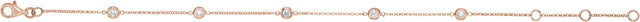 14K Gold Round Natural Diamond Bezel-Set Station Bracelet – 2.3mm Stones - Rose Gold - view 2
