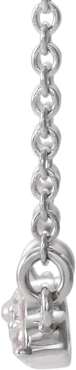 Platinum Graduated Curved Bar Necklace - view 2