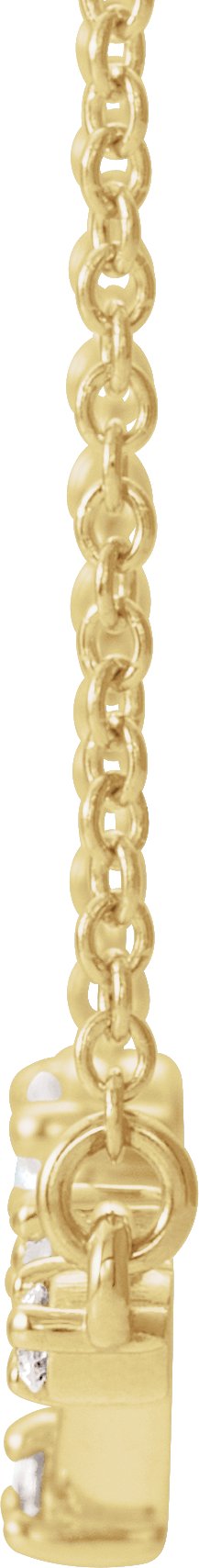 14K Gold Constellation Bar Necklace - Rose Gold - view 4