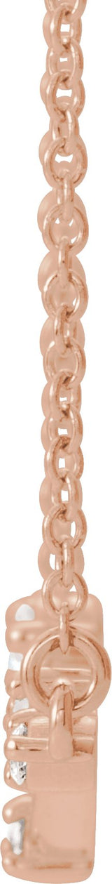 14K Gold Constellation Bar Necklace - Rose Gold - view 2