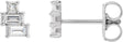 Platinum Natural Diamond Geometric Cluster Earrings