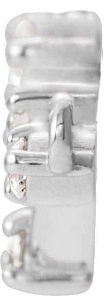 14K Gold Constellation Bar Necklace - White Gold - view 2