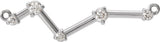 14K Gold Constellation Bar Necklace - White Gold