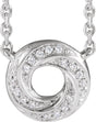 14K Gold Round Natural Diamond Geometric Necklace – 0.06 CTW