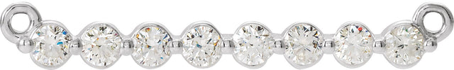 Platinum Round Lab-Grown Diamond Accented Bar Necklace – 1/5 CTW
