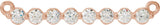 14K Gold Round Natural Diamond Accented Bar Necklace – up to 1/4 CTW - Rose Gold