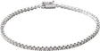 14K Gold Round Natural Diamond Line Bracelet – 1.9-2.9mm Stones - White Gold