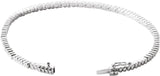 14K Gold Round Natural Diamond Bezel-Set Line Bracelet – 1.35-2.2mm Stones - White Gold - view 2