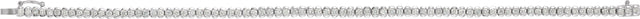 14K Gold Round Natural Diamond Bezel-Set Line Bracelet – 1.35-2.2mm Stones - White Gold - view 3