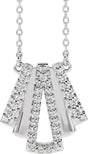 Platinum Round Natural Diamond Accented Art Deco Necklace