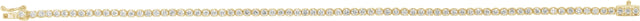 14K Gold Round Natural Diamond Line Bracelet – 1.9-2.9mm Stones - Yellow Gold - view 3