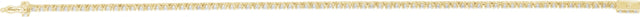 14K Gold Round Natural Diamond Line Bracelet – 1.9-2.9mm Stones - Yellow Gold - view 4