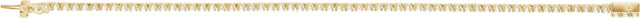 14K Gold Round Natural Diamond Line Bracelet – 1.9-2.9mm Stones - Yellow Gold - view 3